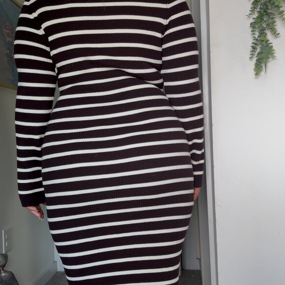 PRIMARK STRIPPED MIDI KNIT DRESS - Picture 9 of 11